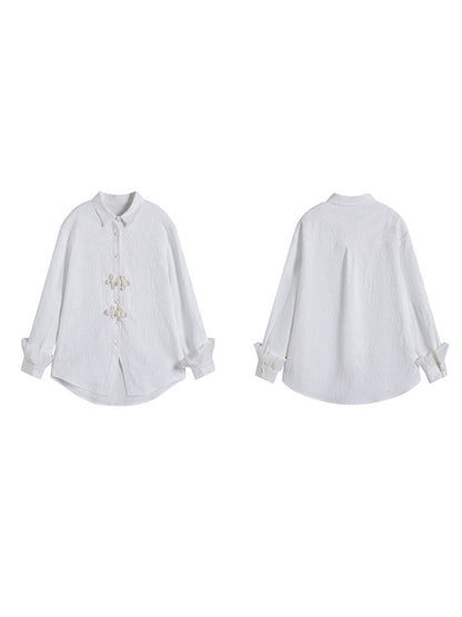 Embroidery Loose CHINESE-STYLE BLOUSE