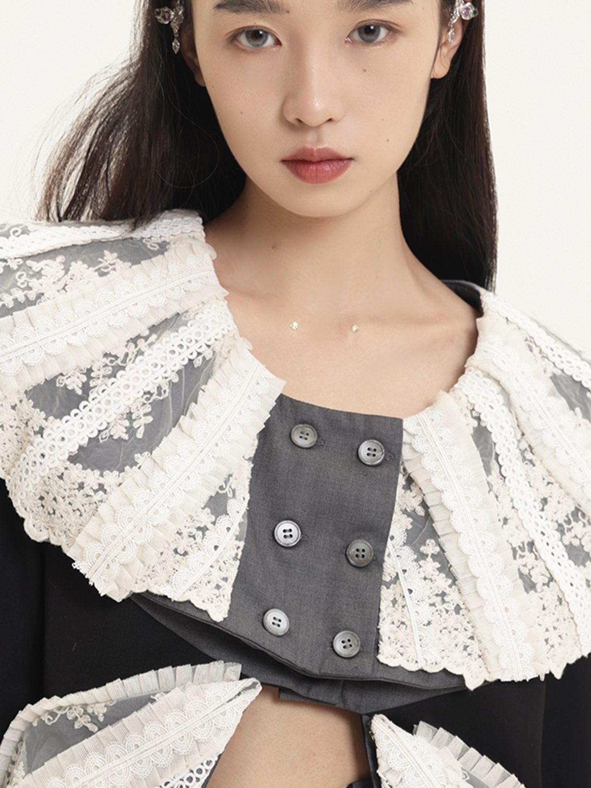 NICHI BACK-CONSCIOUS GOTHIC LACE-COLLAR