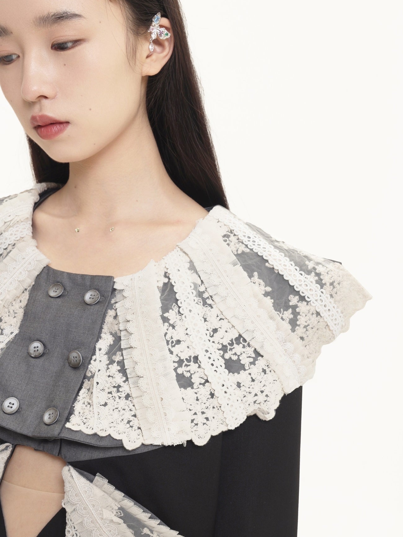 NICHI BACK-CONSCIOUS GOTHIC LACE-COLLAR