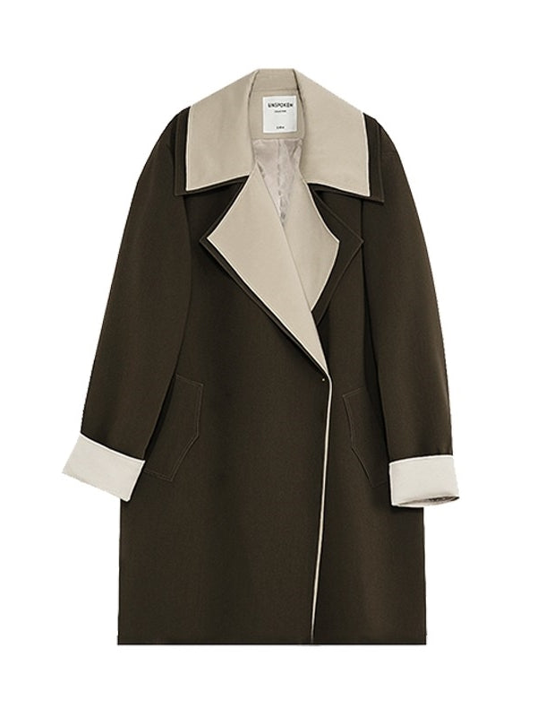 Mature 2-size Bi-color Trench-coat