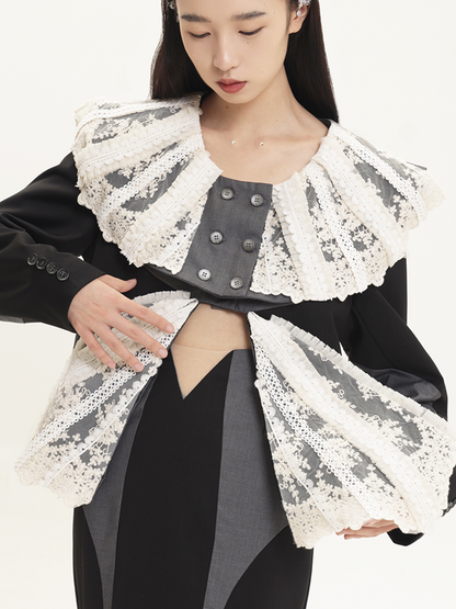 NICHI BACK-CONSCIOUS GOTHIC LACE-COLLAR