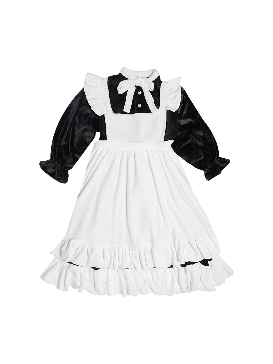 Gothic Lorita Frill tablier cosplay One-pièce