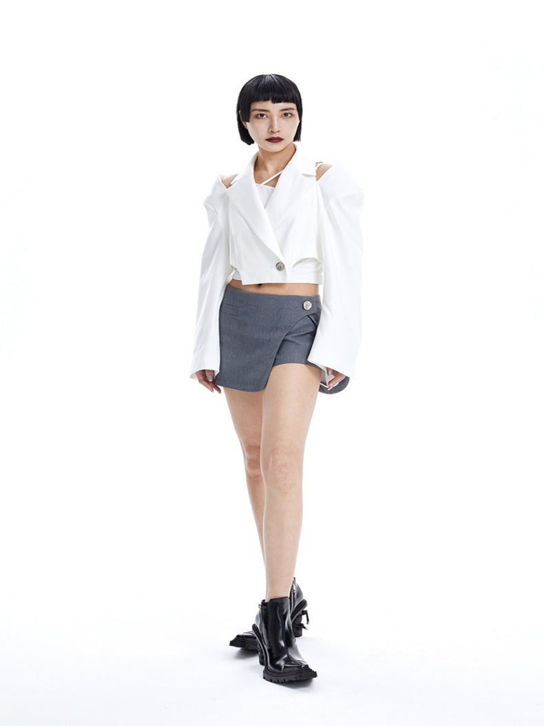 Cropped Open-SHOULDER CROPPED NICHI JACKET