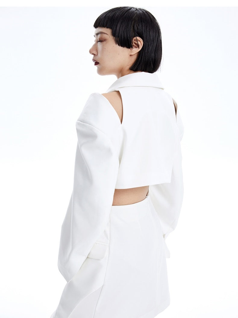 Cropped Open-shoulder Cropped Nichi Jacket