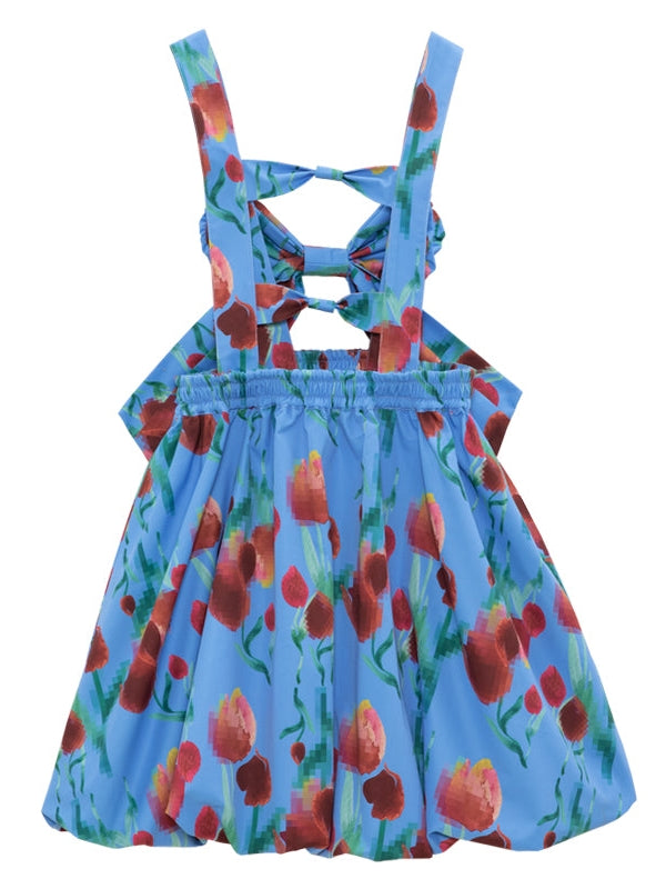 Bow Strap Flower Bud Dress