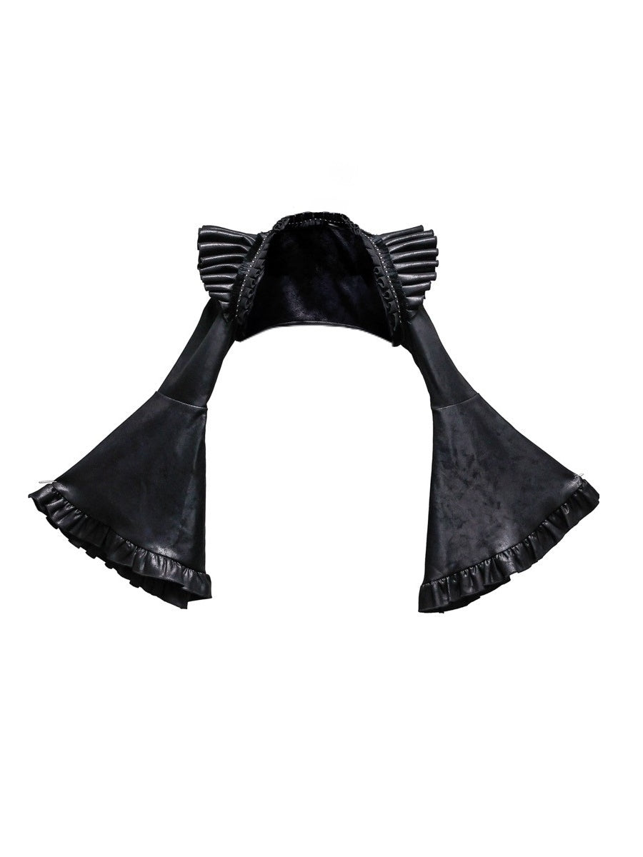 Gothic Cosplay Slit Suede China One-piece