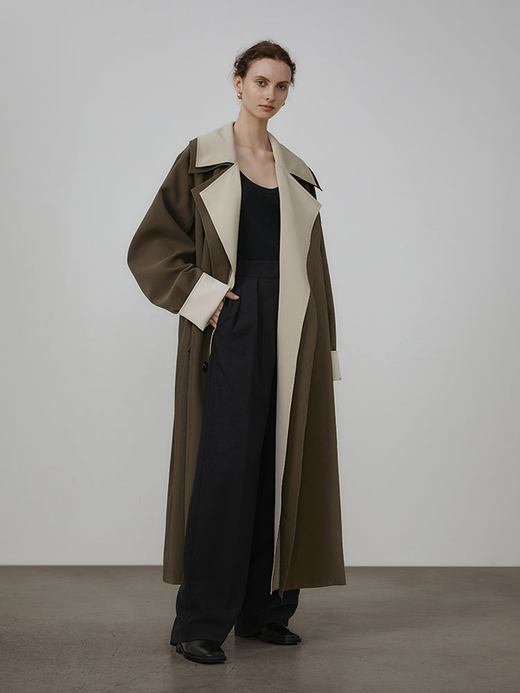 MATURE 2-size Bi-Color Trench-coat