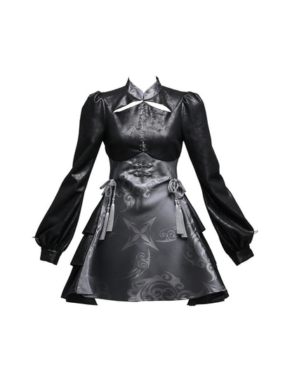 Gothic Cosplay Suede China One-piece