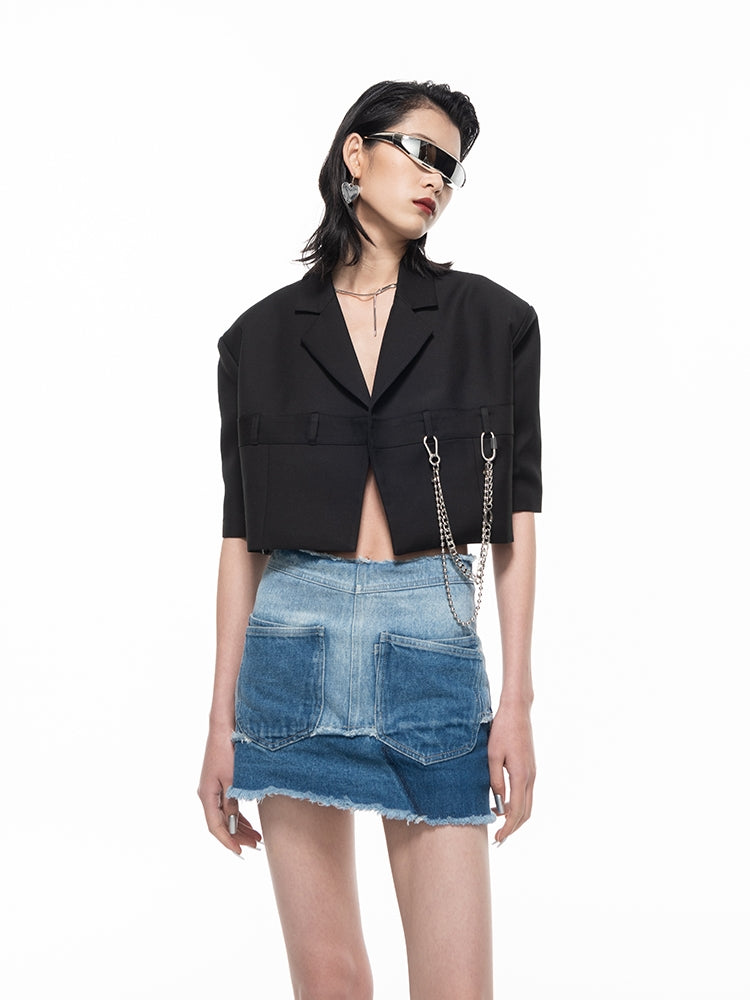 Chain 2way Short Blazer Nichi Jacket