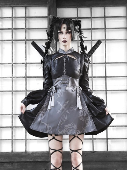 Gothic Cosplay Suede China One-piece