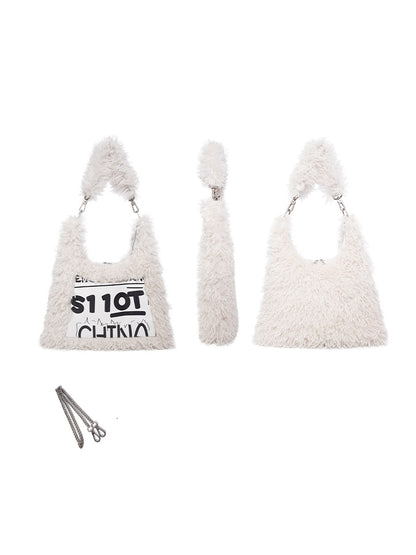 Cute Chain Shoulder Square TOTO FUR BAG