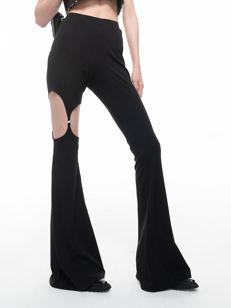 High-waist Flare Cut Nichi Pants