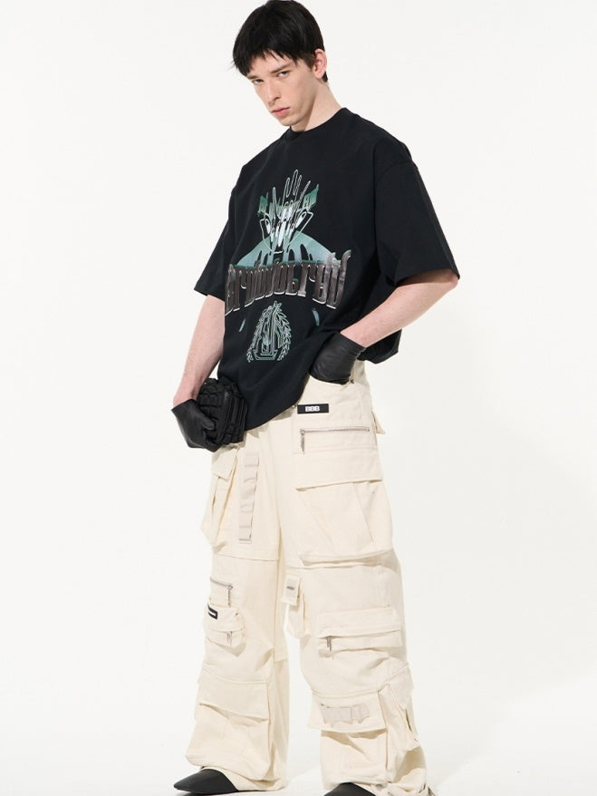 Simple Oversize Loose Casual Print-T-Shirt