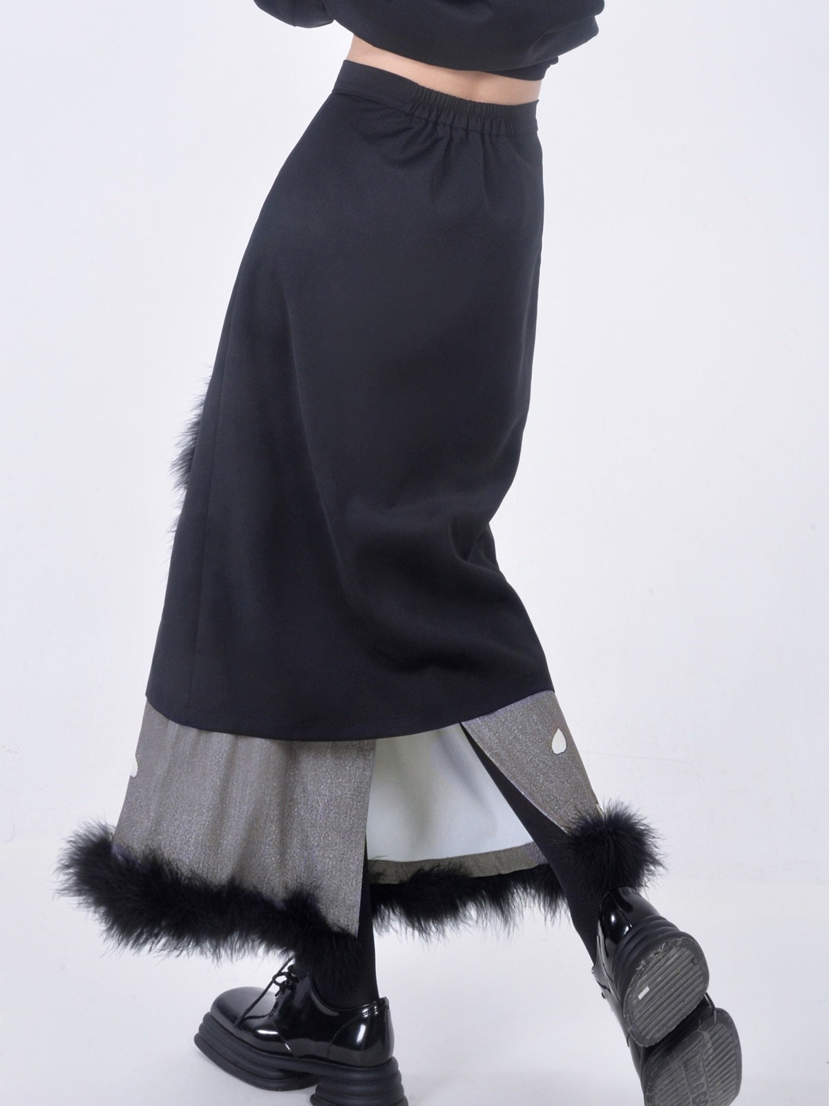 Long Japanese-style Nichi Fur Skirt