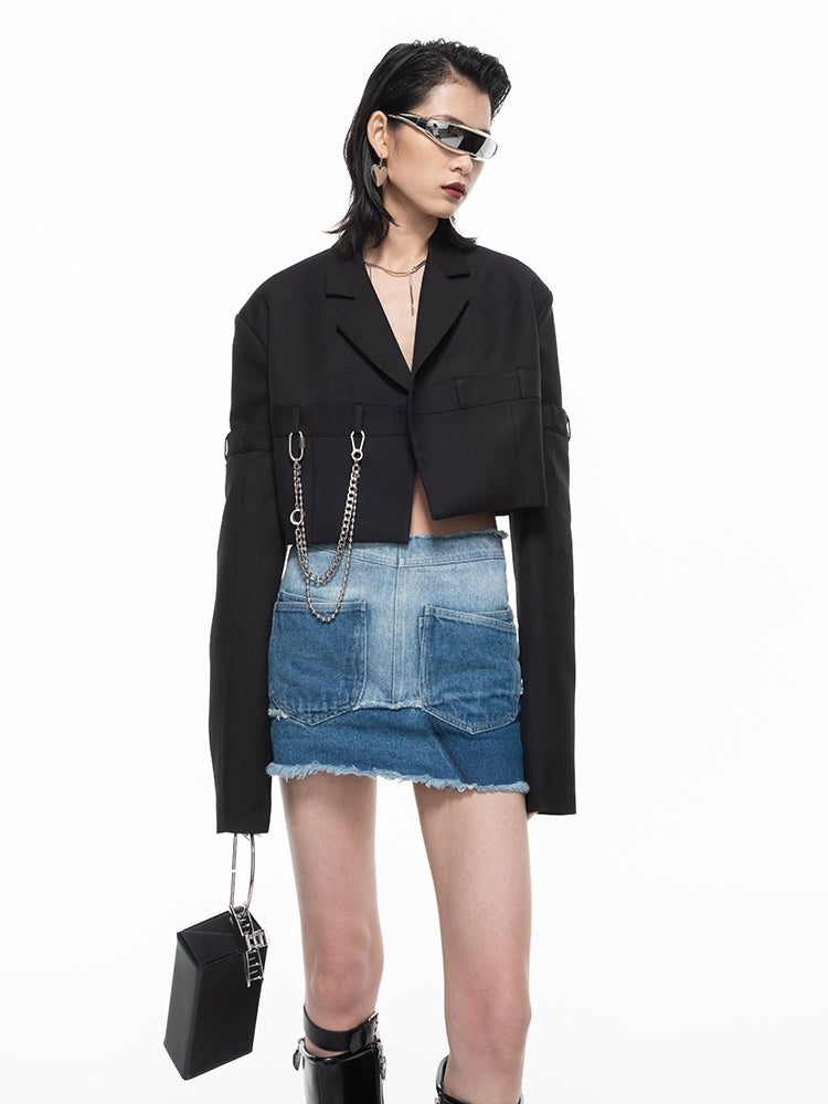 Chain 2way Short Blazer Nichi Jacket