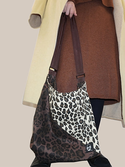 Casual Leopard Face Shoulder Messenger Large Bag