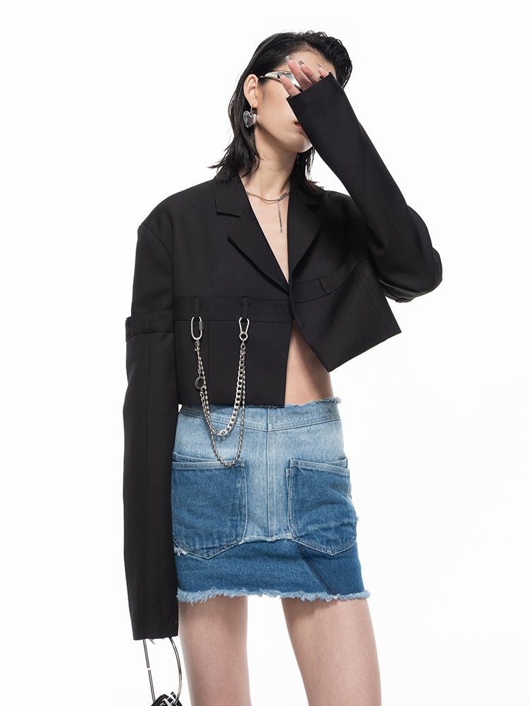 Chain 2way Short Blazer Nichi Jacket