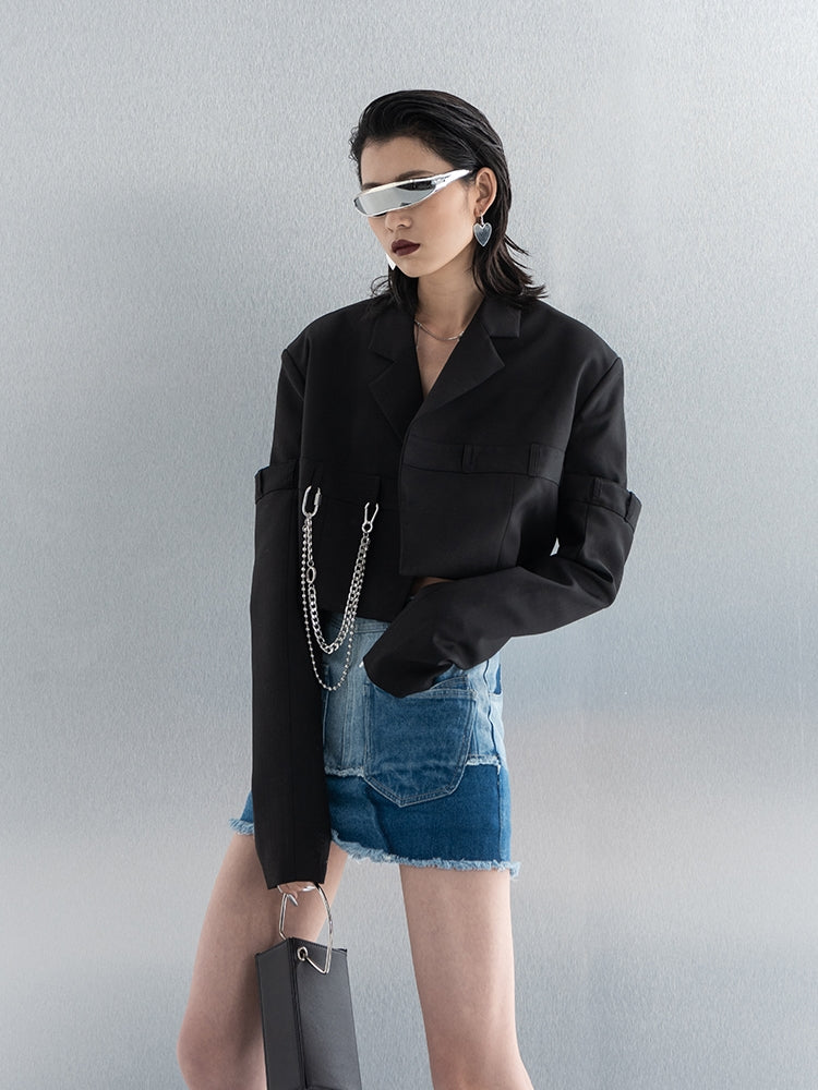 Chain 2way Short Blazer Nichi Jacket