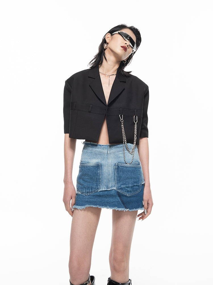 Chain 2way Short Blazer Nichi Jacket