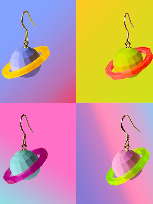 Candy Color Planet Earlings