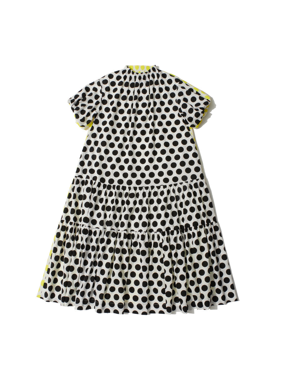 Polka Dot Puff -Ärmelkleid