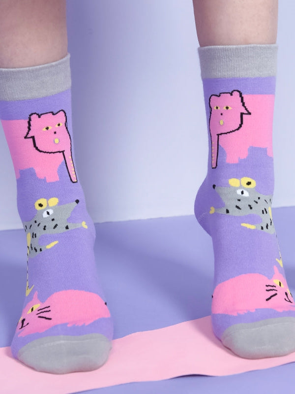 Animal Jacquard Socks