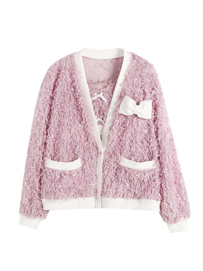 Jupe de gilet cardigan lâche en tricot