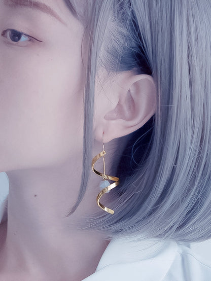 Asymmetric Metal Ball Earrings