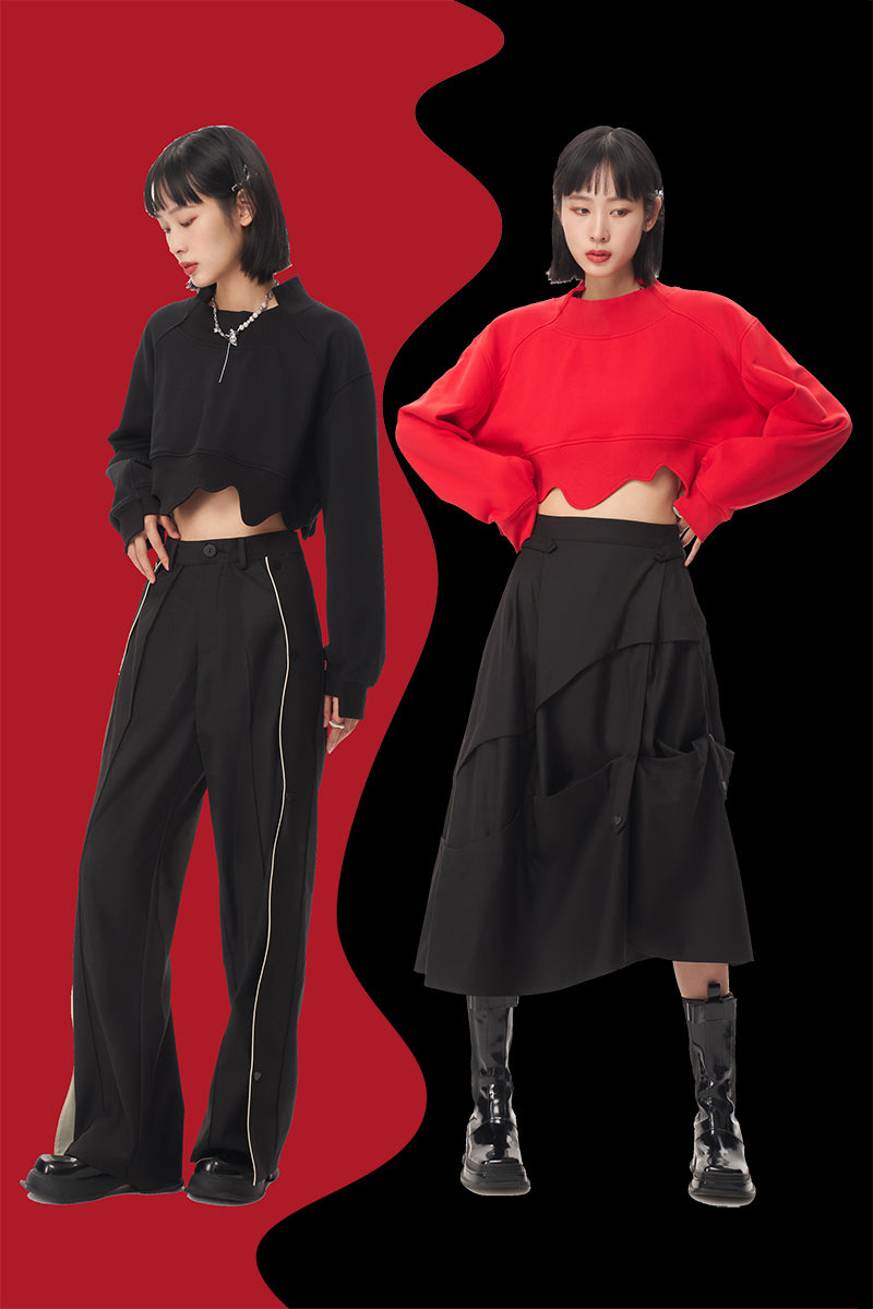 Scallop Cropped Nichi Pullover