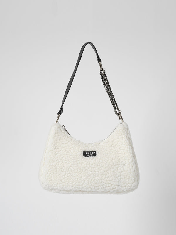 Retro Shoulder  Fur Paerl Small Bag