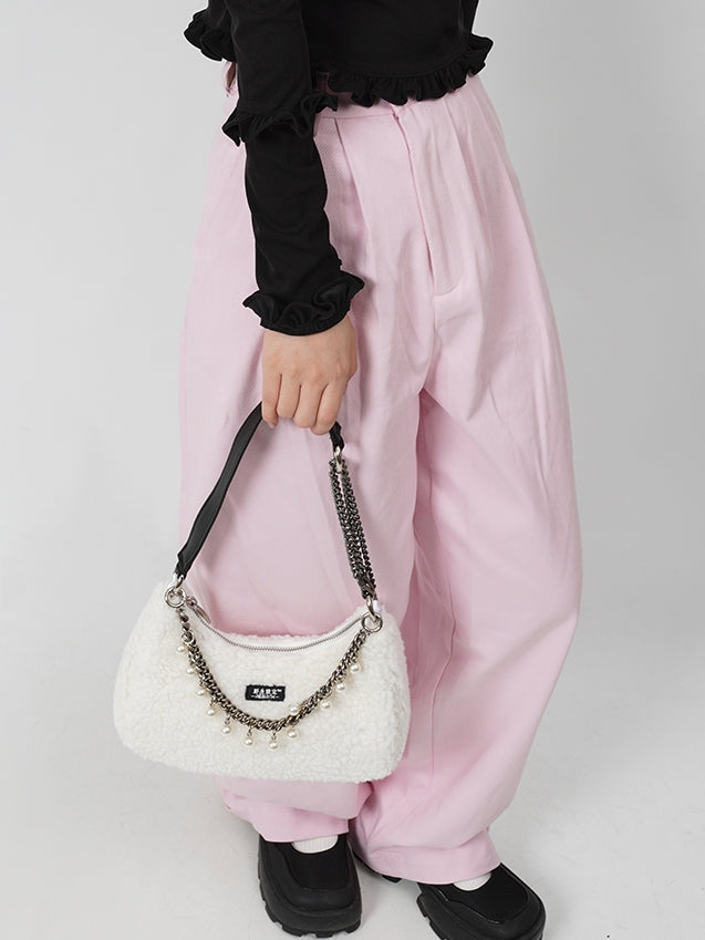 Retro Shoulder Fur PaERL SMALL BAG -Rebirth – ARCANA ARCHIVE