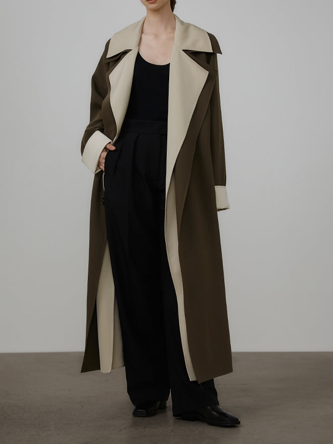 MATURE 2-size Bi-Color Trench-coat