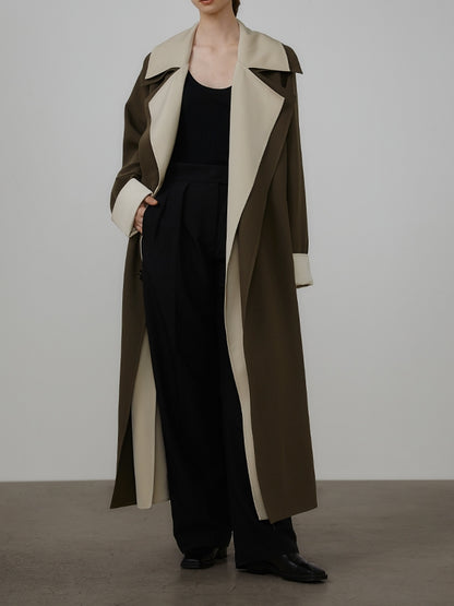 Mature 2-size Bi-color Trench-coat