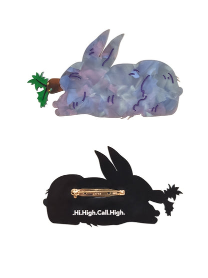 Broche de modèle de lapin amusant rétro