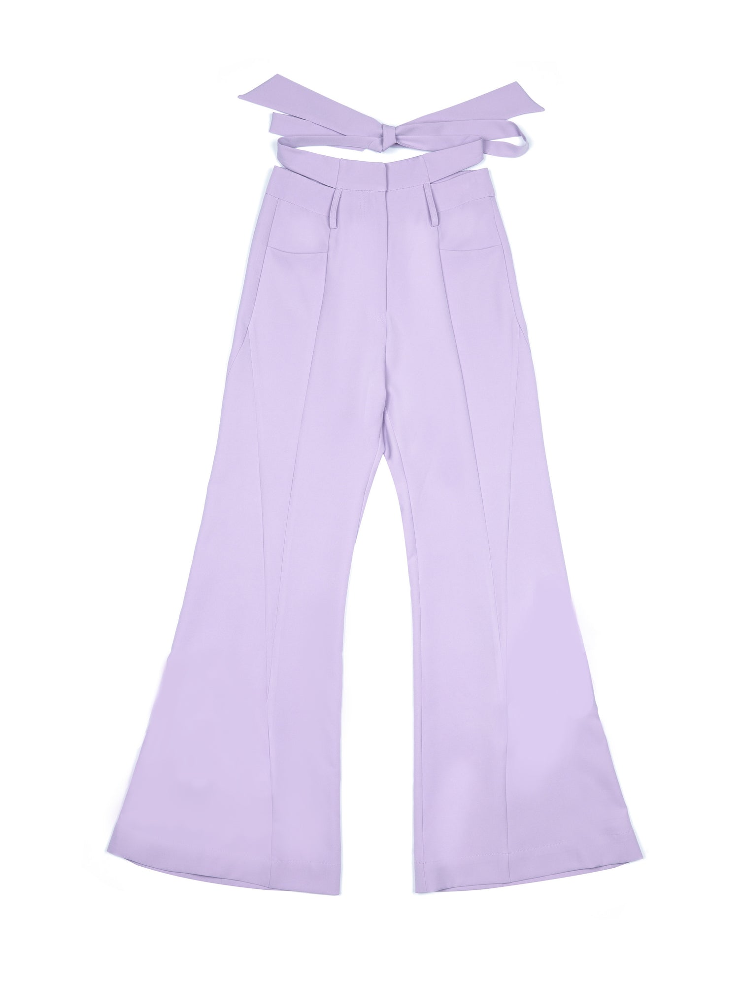 High Waist Straps Flared Pants