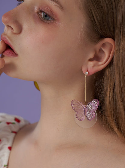 Transparent Butterfly Earrings