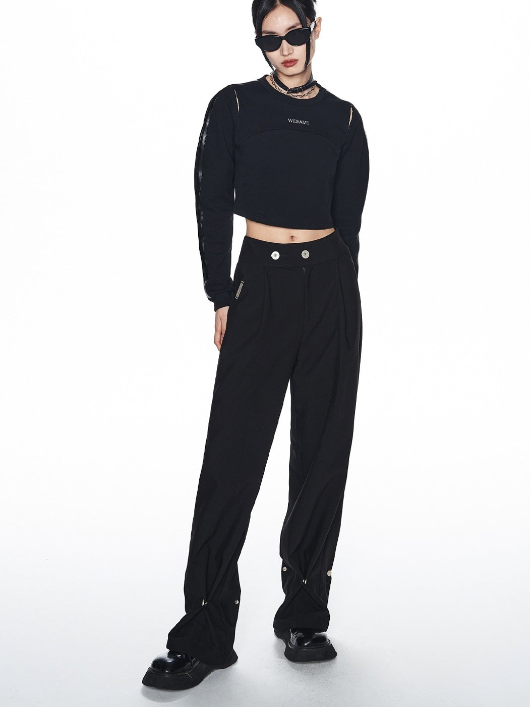 Nichi Wide-leg Botton Pants