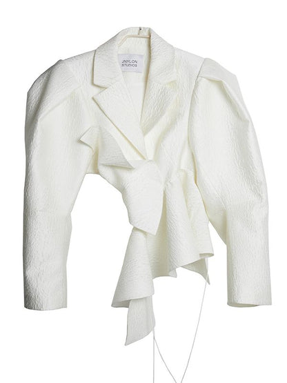 Ruffle Side-cut Nichi Peplum Jacket