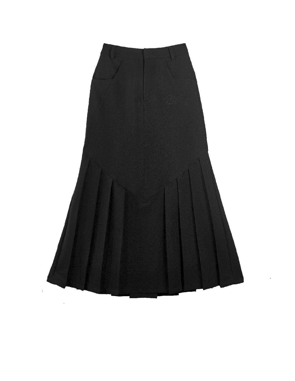 Tiered Mermaid Flare Long-Skirt