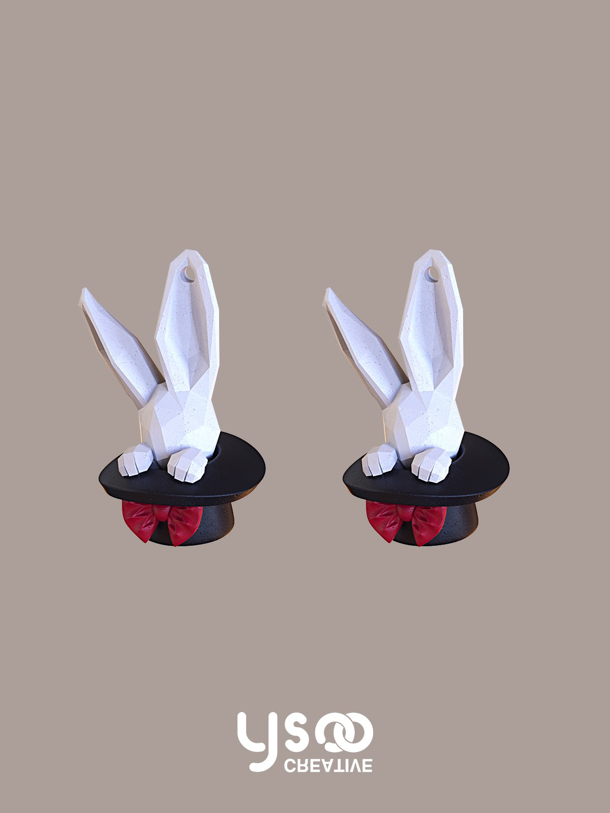 Fairy-tale Flower Rabbit Pierced Earrings