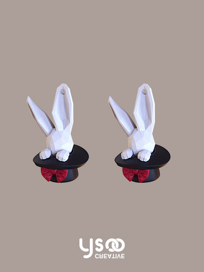 Fairy-tale Flower Rabbit Pierced Earrings