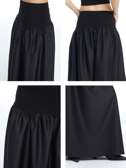 2WAY PLAIN Flare Bare-tops Skirt