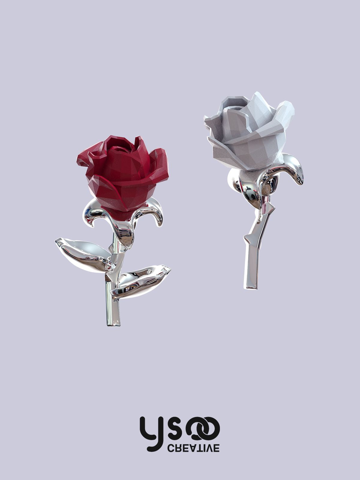 Rose Flower Retro Pierced Earrings