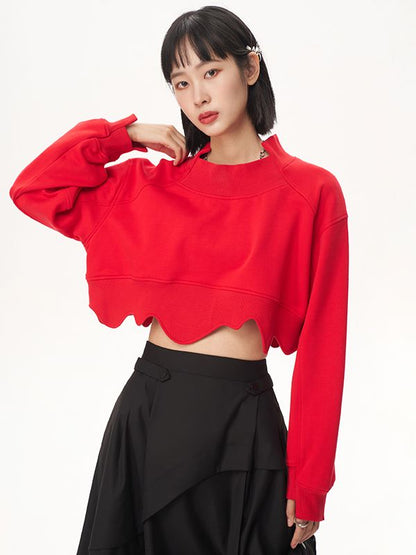 Scallop Cropped Nichi Pullover