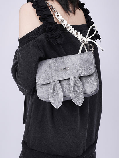 Rabbit-EAR SQUARE FLAP SHOULDER-BAG