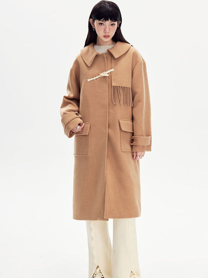 TASSEL CHECKED PLAIN LONG STENKLER-COAT