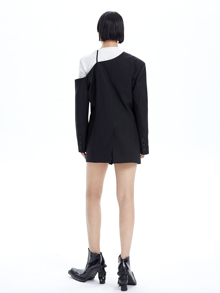 Open-SHOULDER NICHI ASYMMETRY JACKET