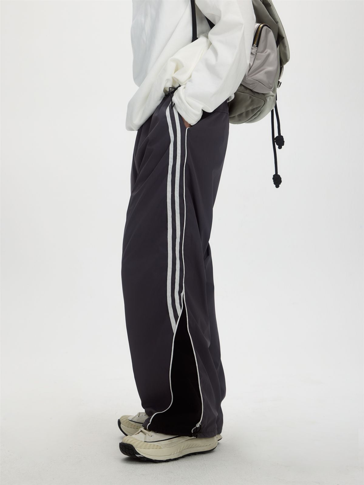 UNISEX Side-Line Wide Casual Pants