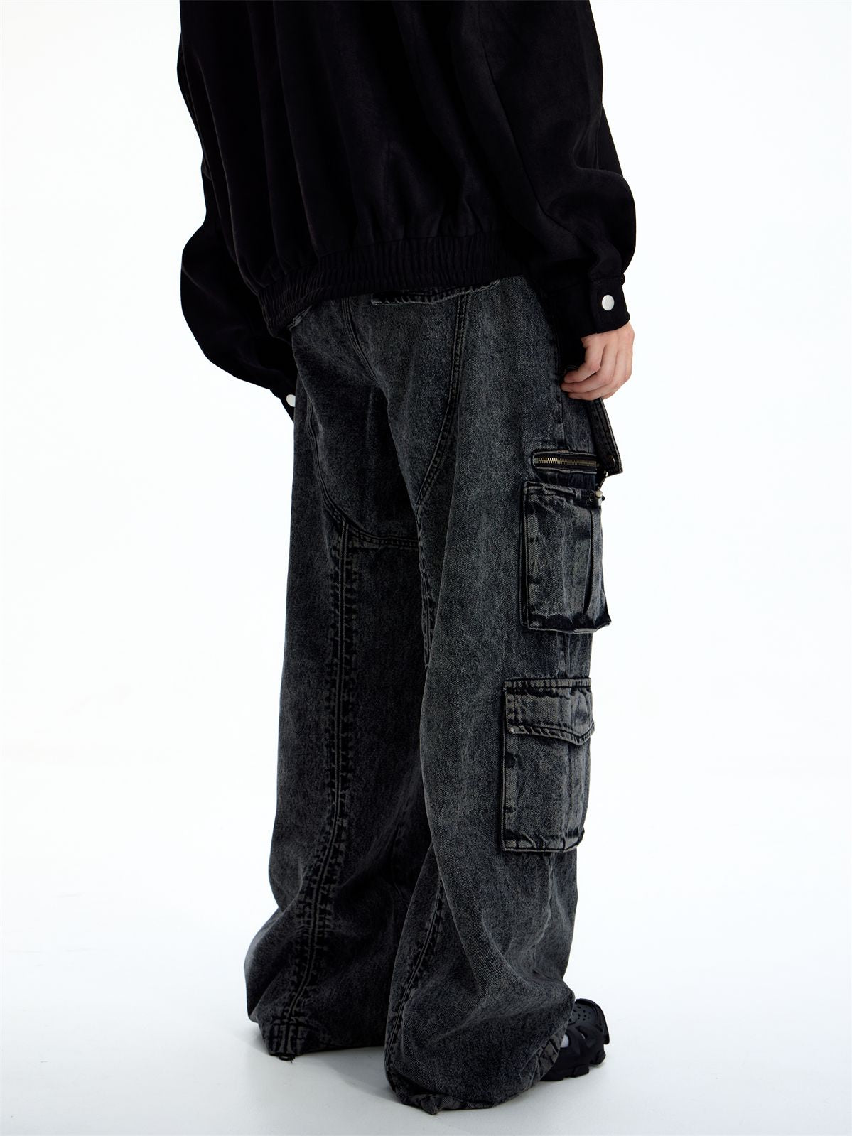 Unisex Denim Wide Casual Cargo-Pants - PeopleStyle – ARCANA ARCHIVE