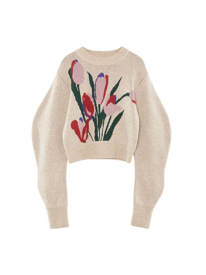 Tulip Nichi Retro -Strick -Tops &amp; Rock